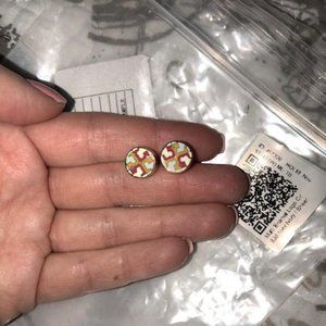 Tory Burch Logo Stud Earring